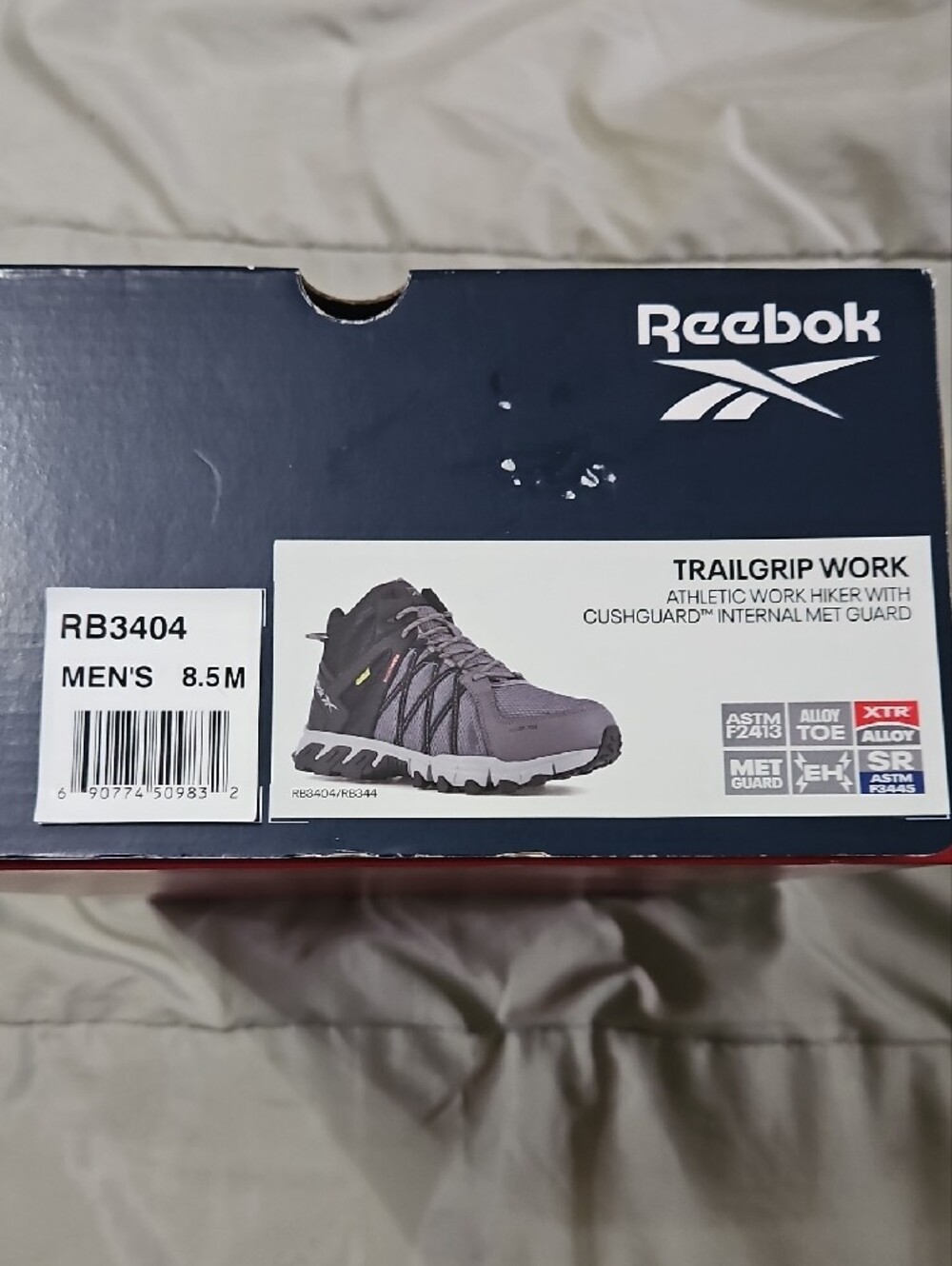 Reebok Men's Charcoal/Black High-Top Athletic Sneakers - Picture 5 of 5